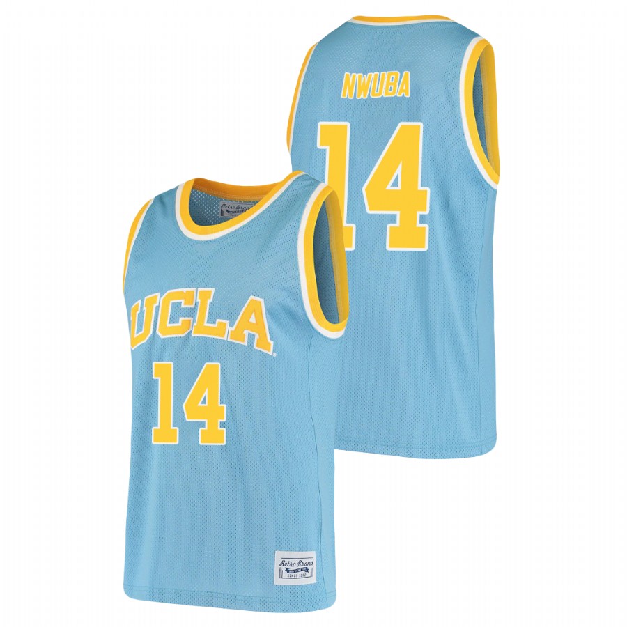 men's ucla bruins kenneth nwuba 2021 original retro alumni basketball blue jersey