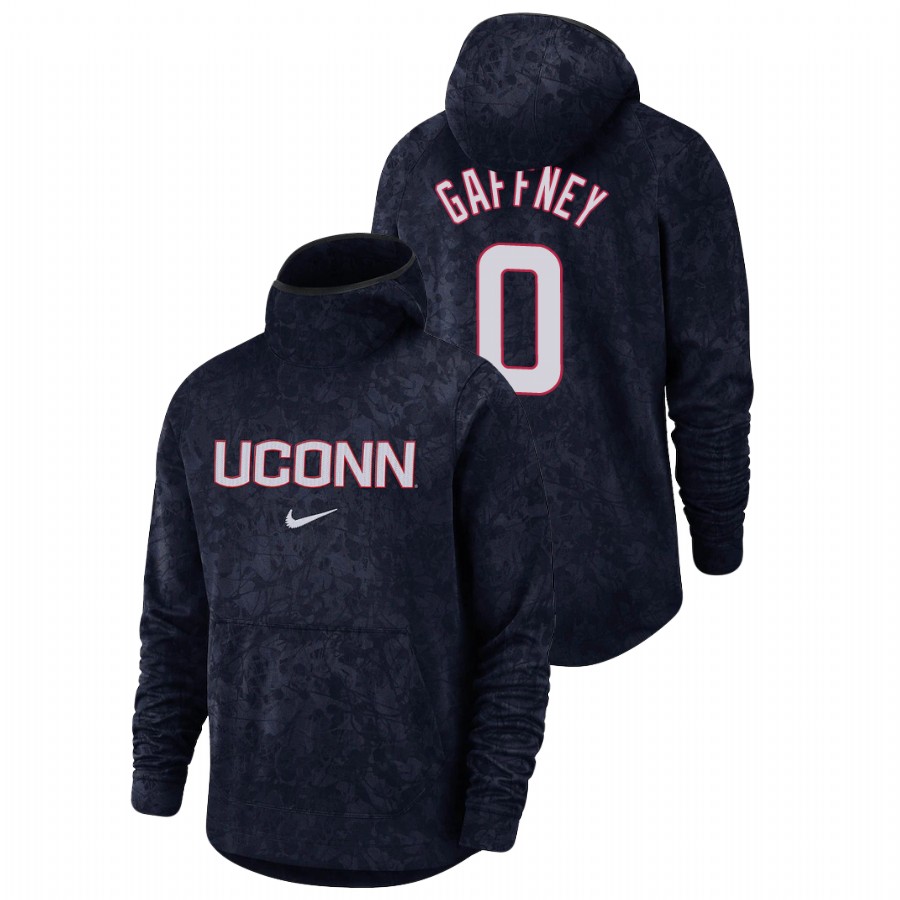 men's uconn huskies jalen gaffney team logo pullover navy basketball spotlight hoodie