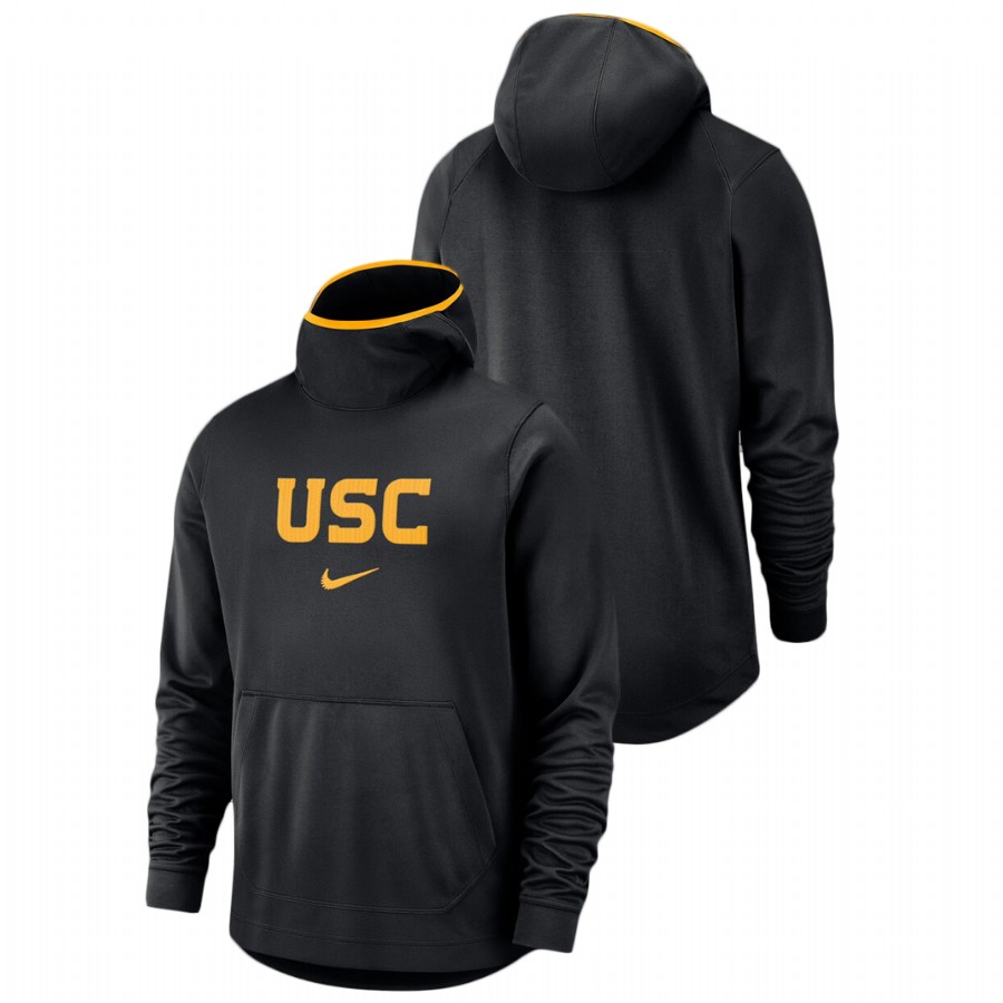men's usc trojans black basketball spotlight team logo hoodie