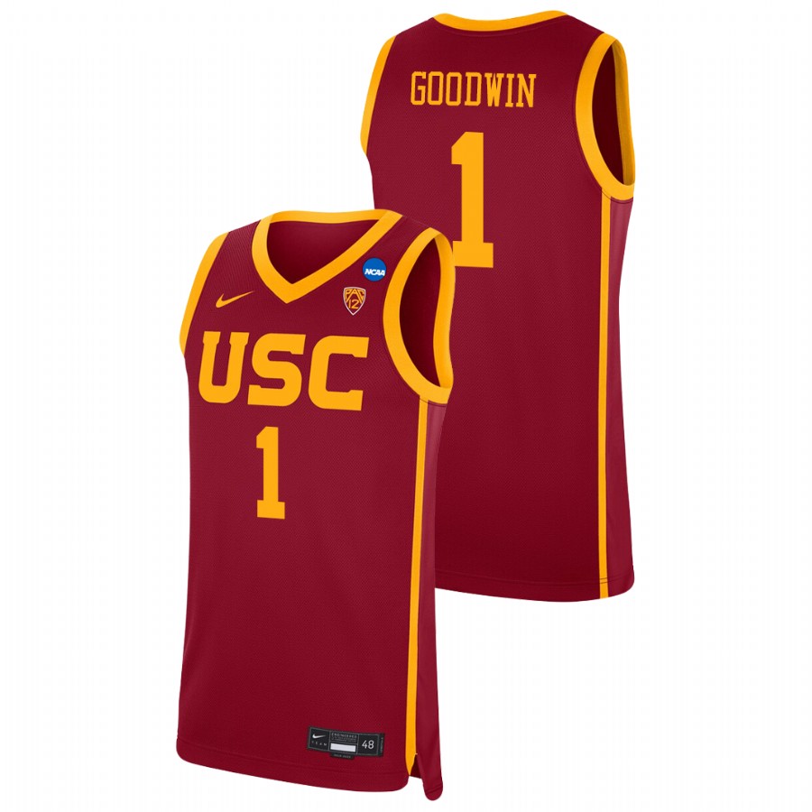 men's usc trojans chevez goodwin 2021 replica college basketball red jersey