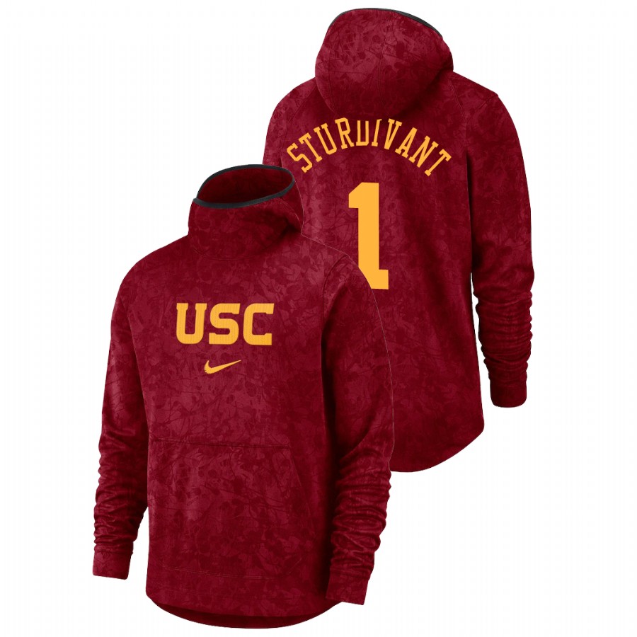 men's usc trojans kyle sturdivant team logo pullover cardinal basketball spotlight hoodie
