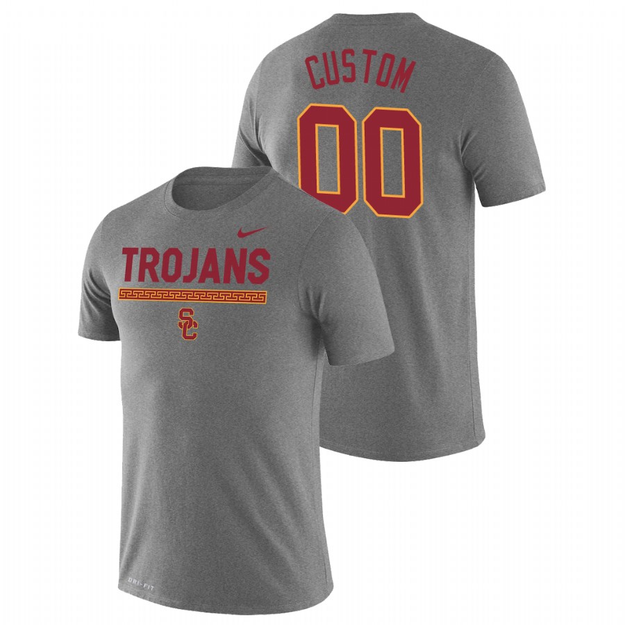 men's usc trojans team dna legend performance custom heathered gray t shirt