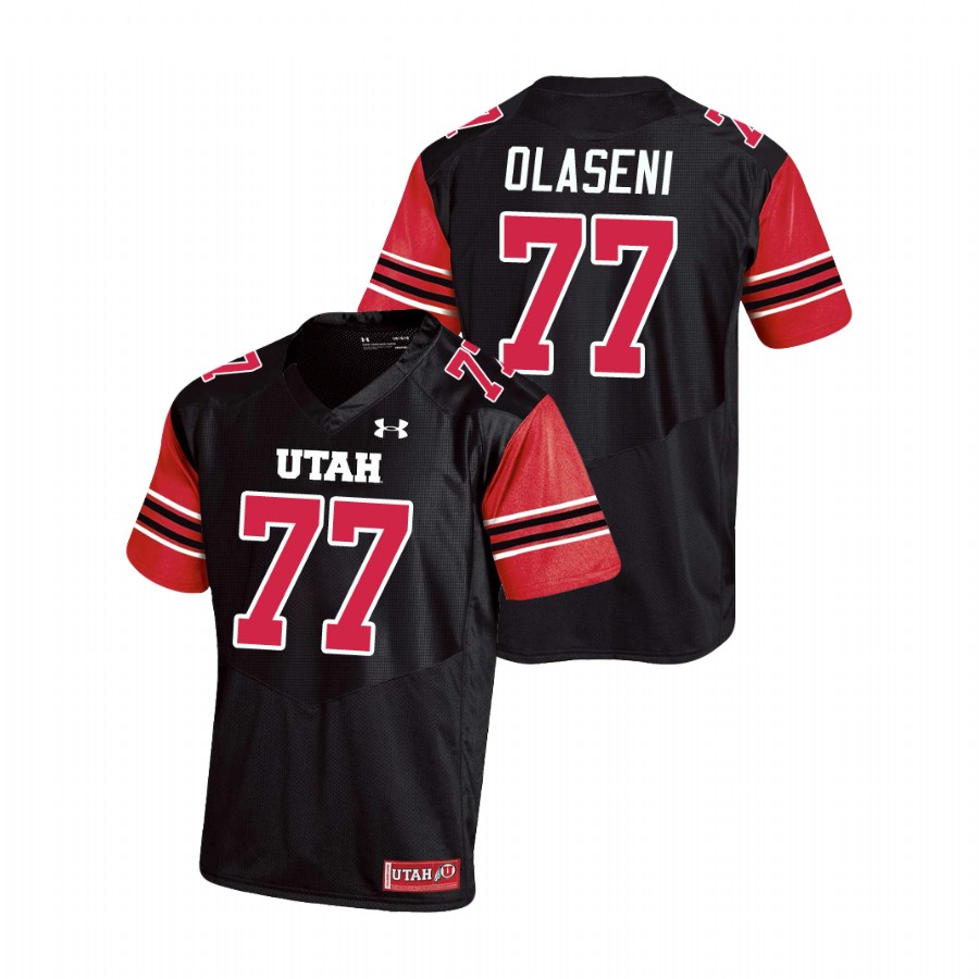 men's utah utes bamidele olaseni football replica black jersey