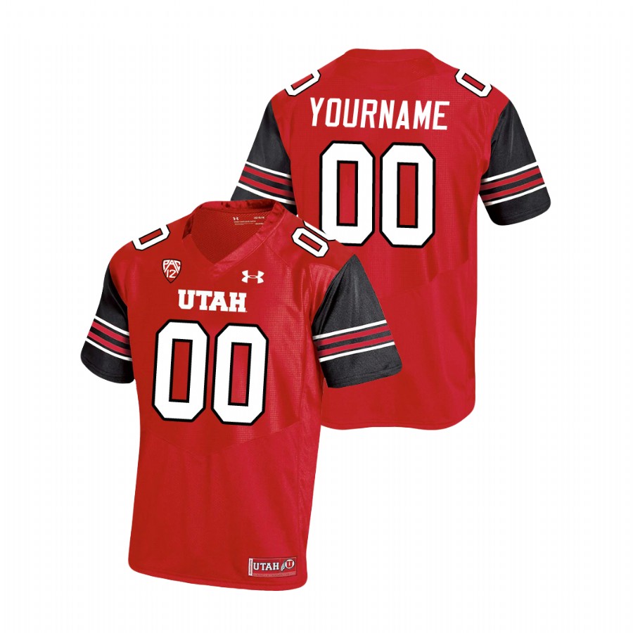 men's utah utes custom red premier performance football jersey