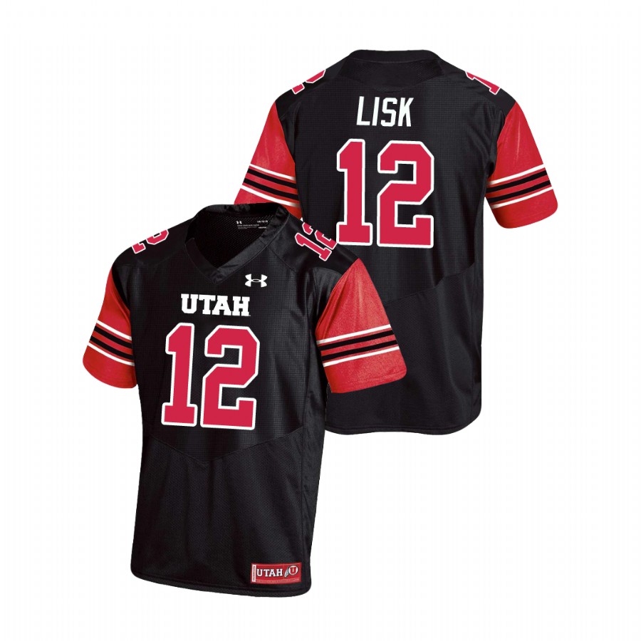 men's utah utes drew lisk black replica college football jersey