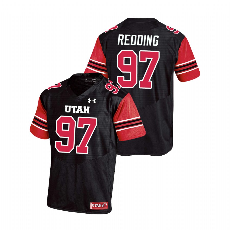 men's utah utes jadon redding football replica black jersey