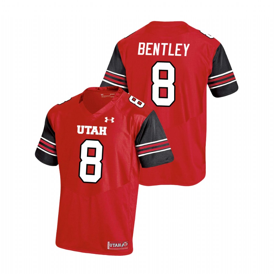 men's utah utes jake bentley red college football jersey