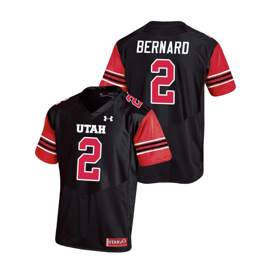 men's utah utes micah bernard football replica black jersey
