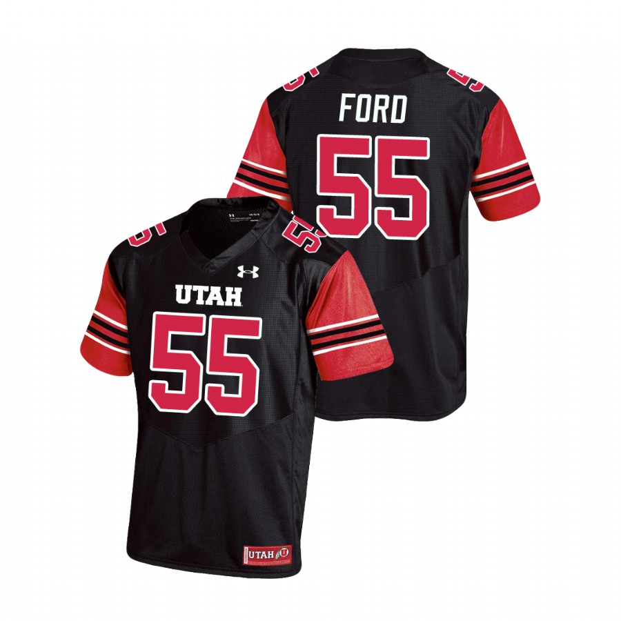 men's utah utes nick ford black replica college football jersey