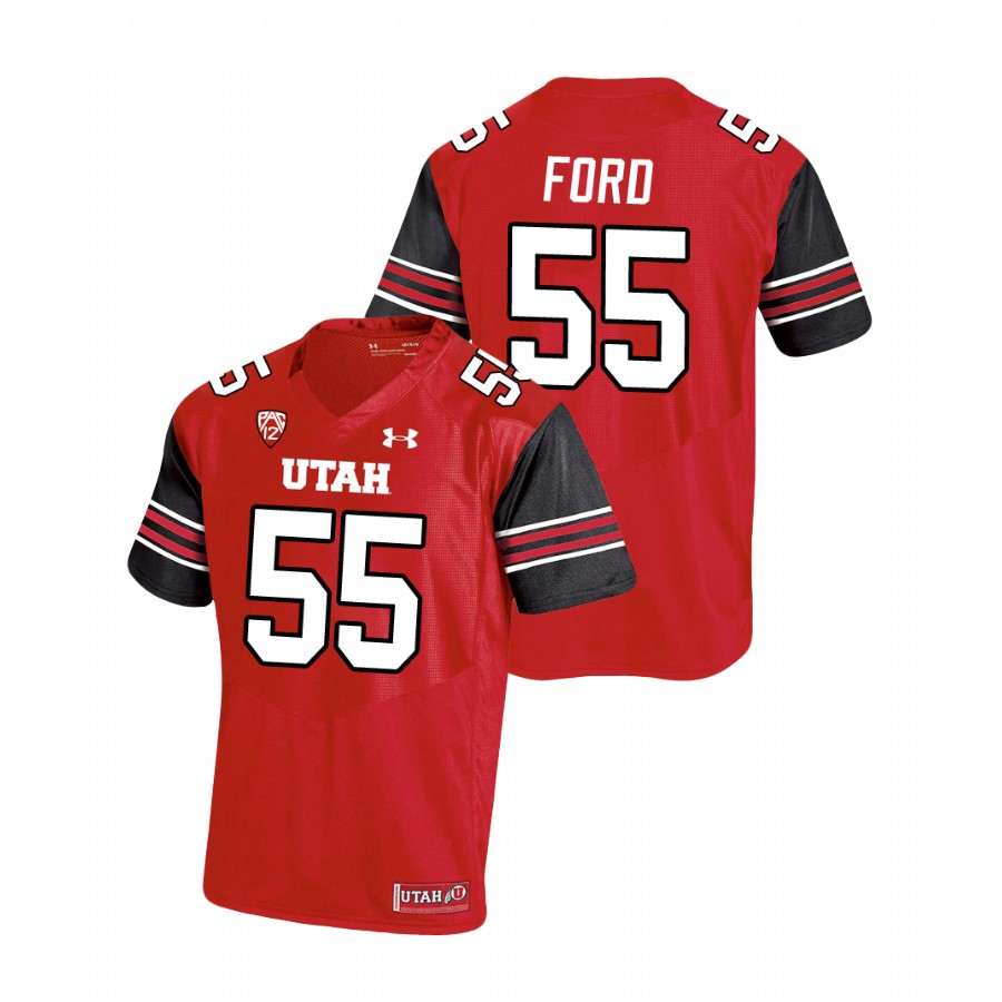men's utah utes nick ford red premier performance football jersey