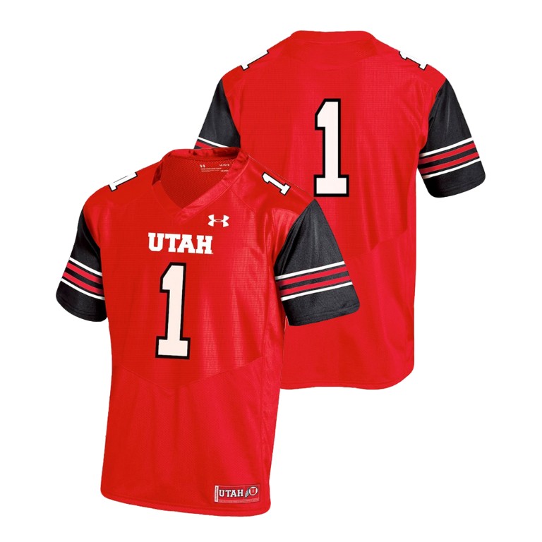 men's utah utes red college football team replica jersey