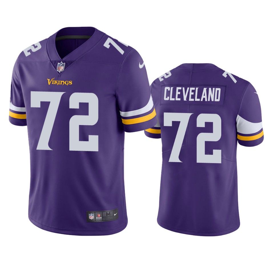 men's vikings ezra cleveland purple vapor limited jersey