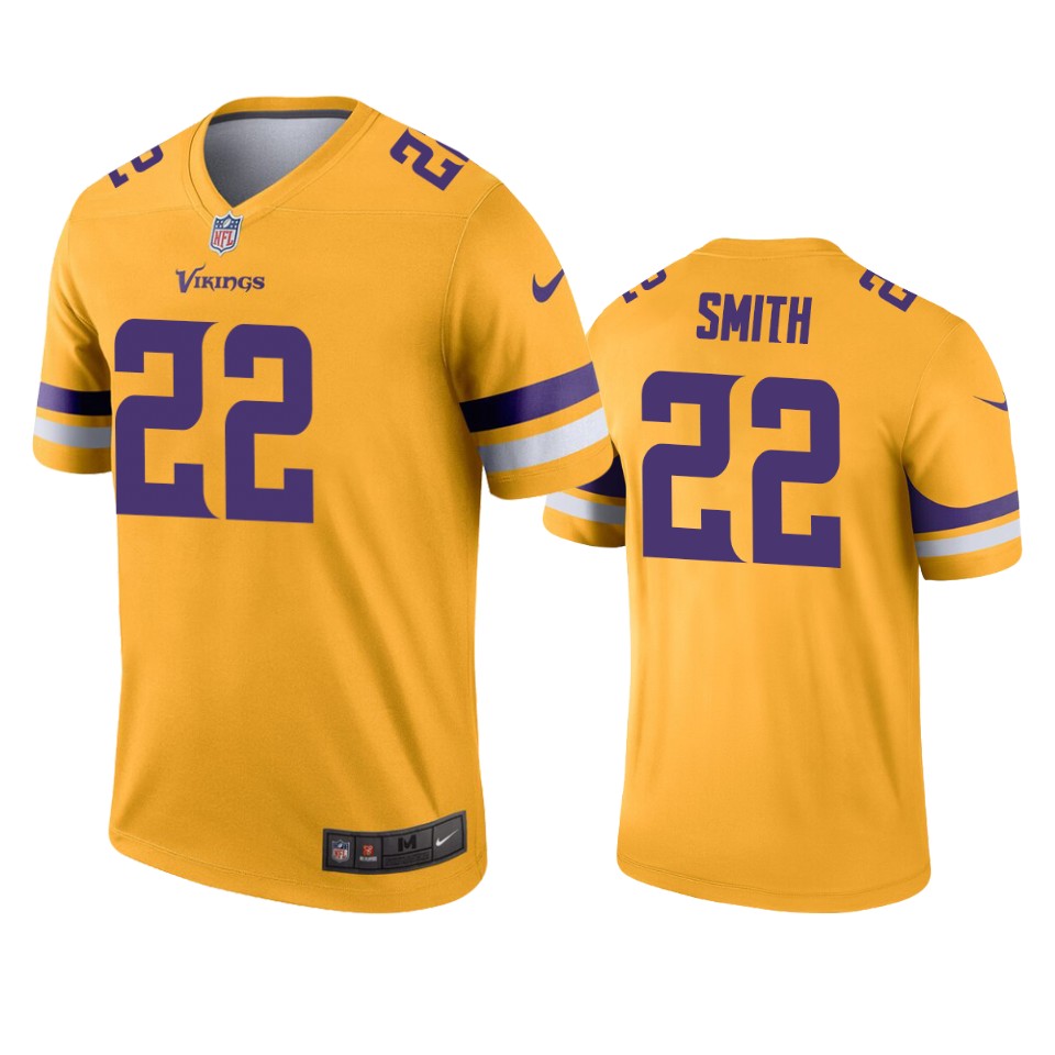 men's vikings harrison smith gold inverted legend jersey