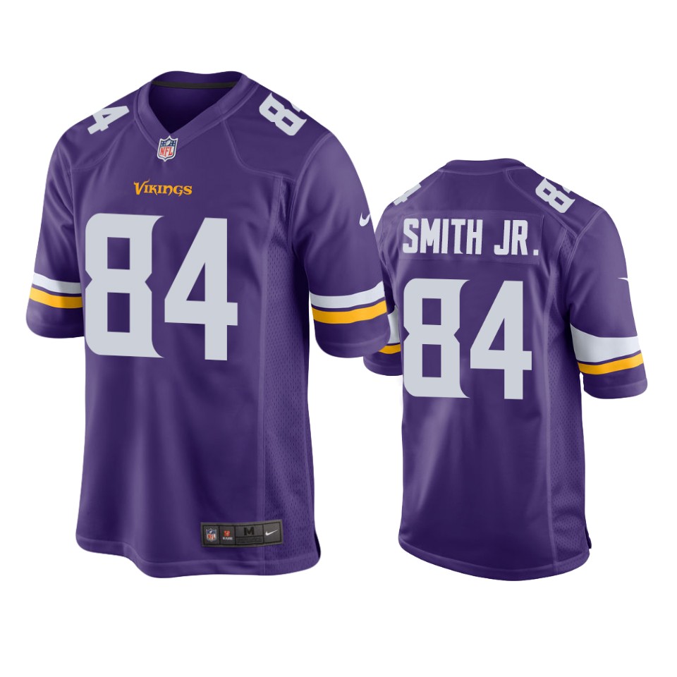 men's vikings irv smith jr. purple game jersey