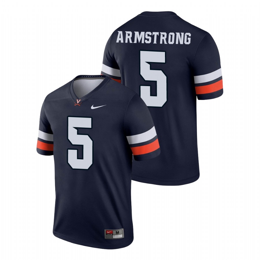 men's virginia cavaliers brennan armstrong navy legend football jersey