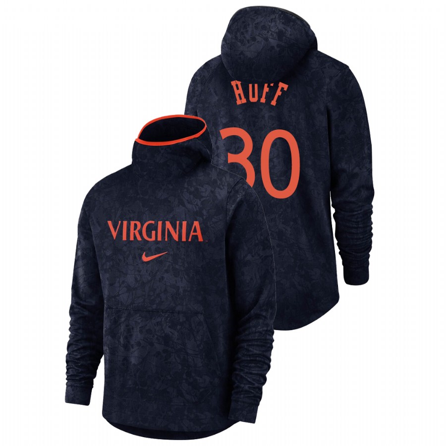 men's virginia cavaliers jay huff team logo pullover navy basketball spotlight hoodie