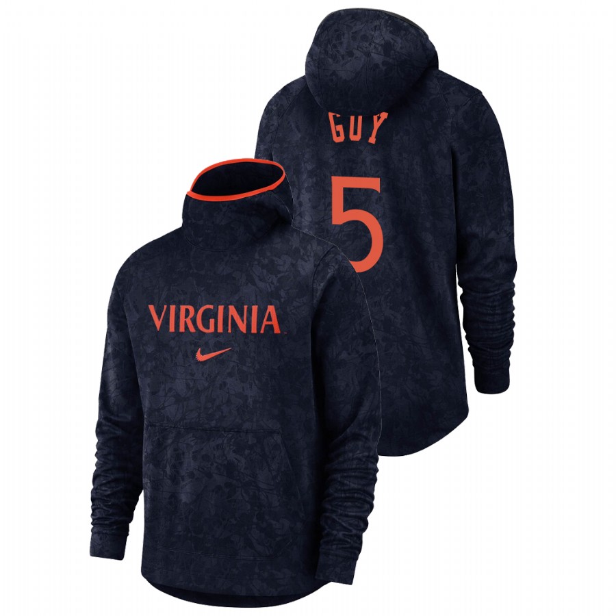 men's virginia cavaliers kyle guy team logo pullover navy basketball spotlight hoodie