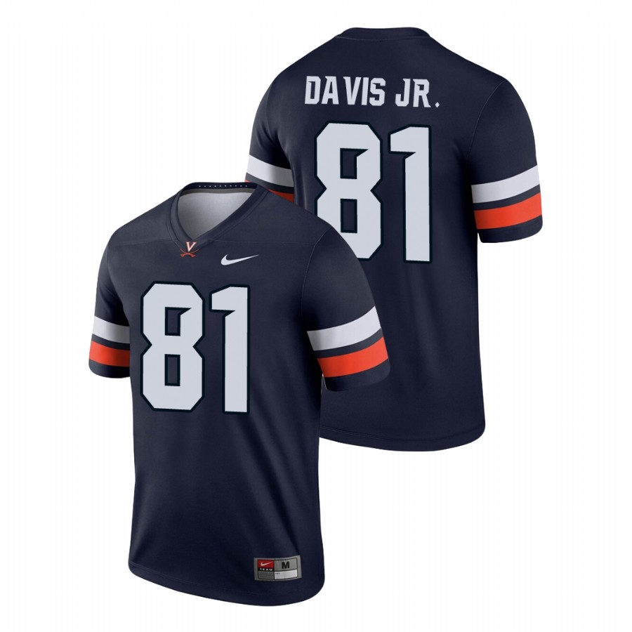 men's virginia cavaliers lavel davis jr. navy legend football jersey