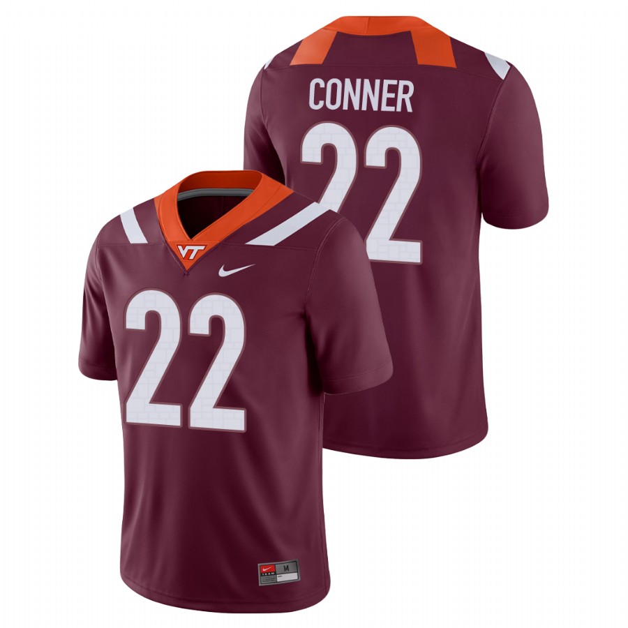men's virginia tech hokies chamarri conner maroon game football jersey