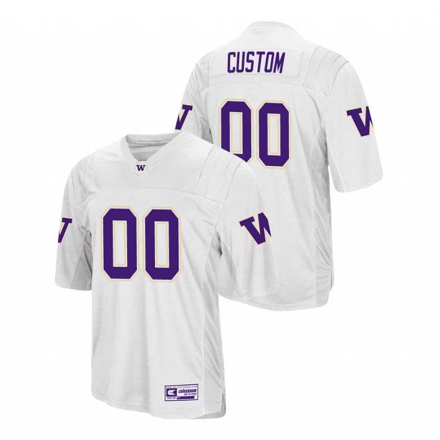 men's washington huskies custom white college football jersey