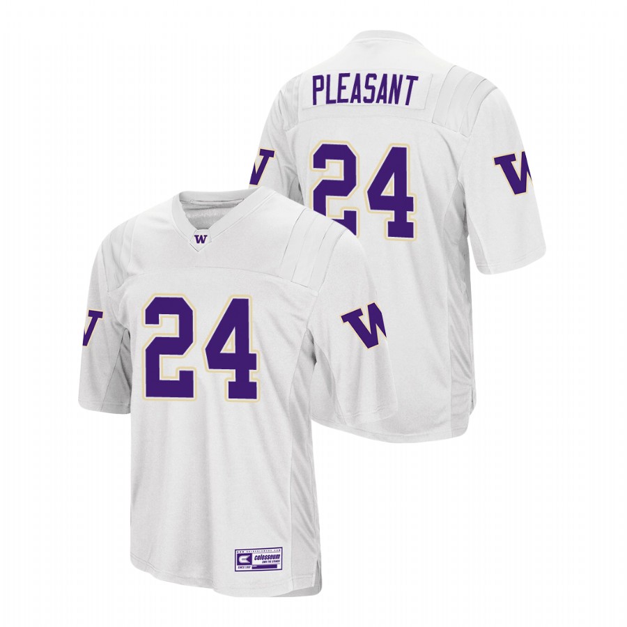 men's washington huskies kamari pleasant white college football jersey