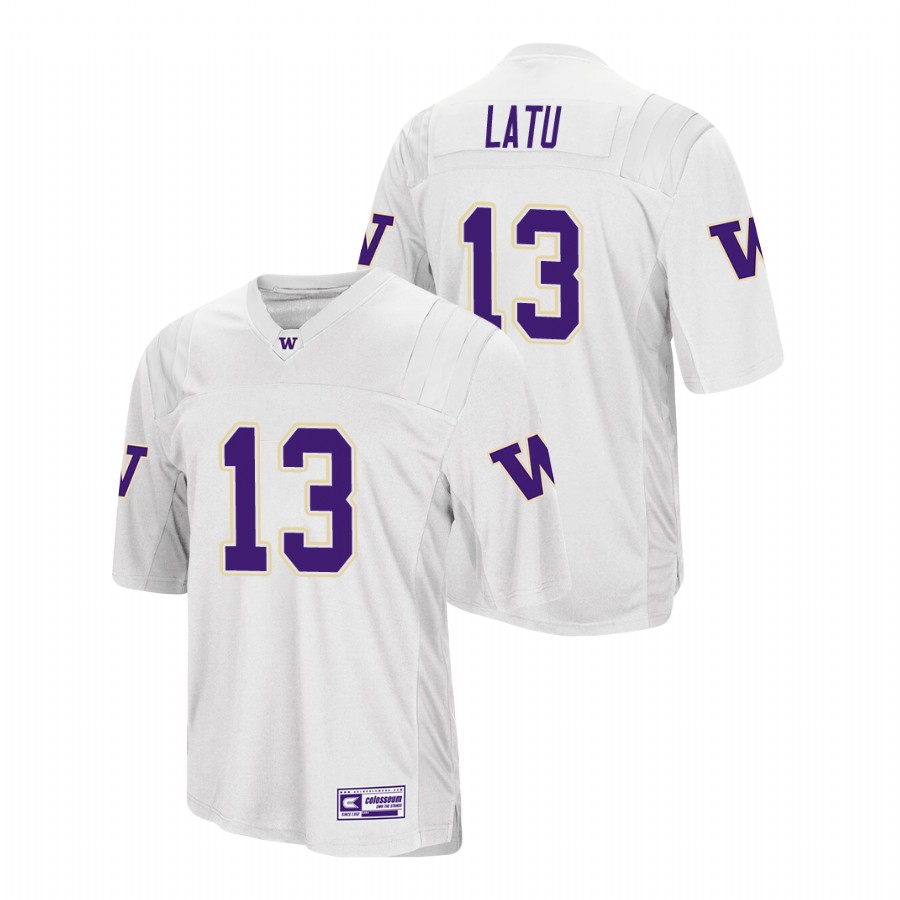 men's washington huskies laiatu latu white college football jersey