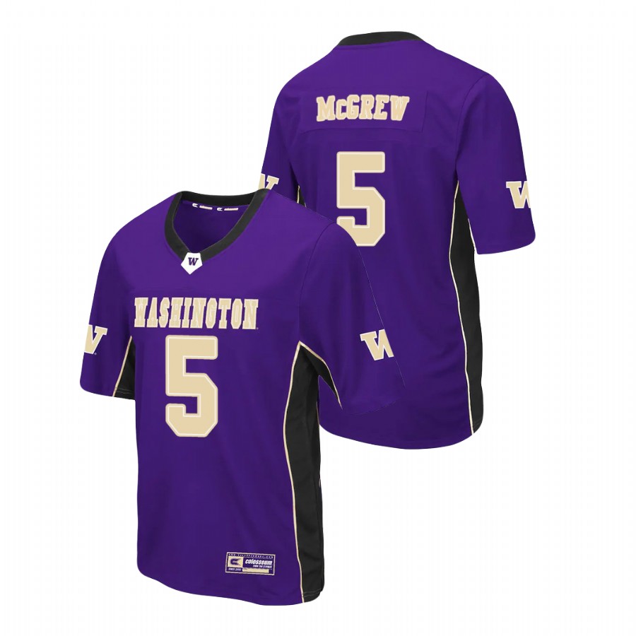 men's washington huskies sean mcgrew purple max power football jersey