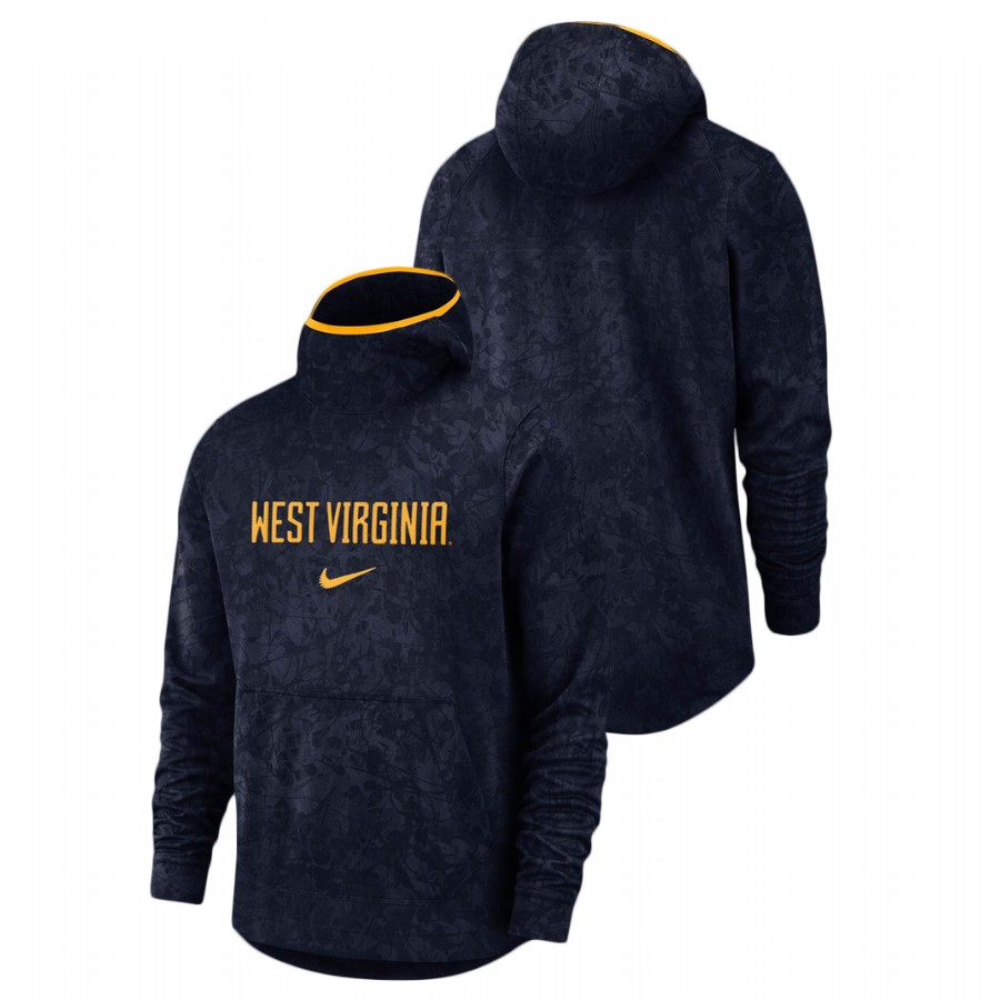 men's west virginia mountaineers navy basketball spotlight team logo hoodie