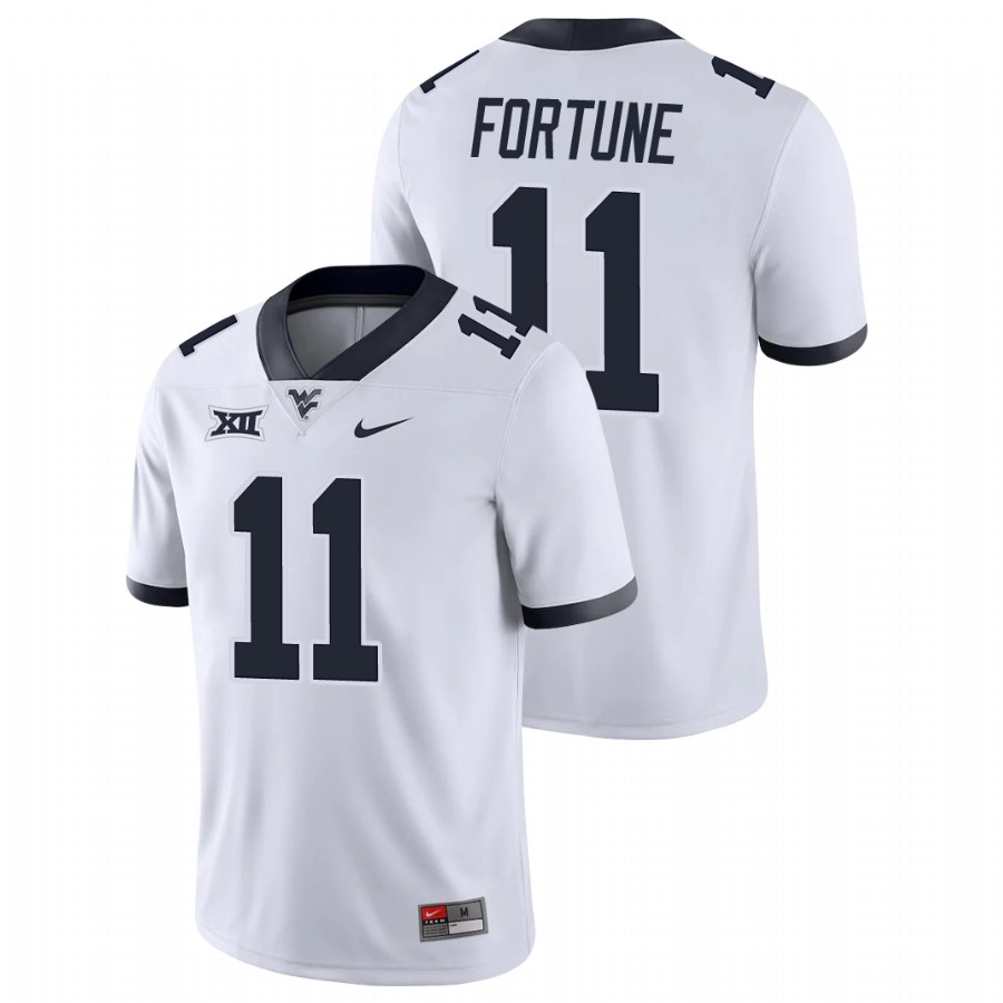 men's west virginia mountaineers nicktroy fortune white game college football jersey