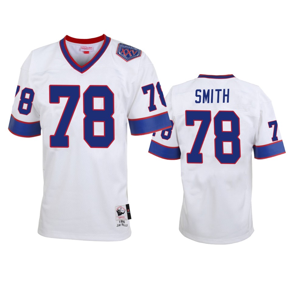 men's white bruce smith jersey