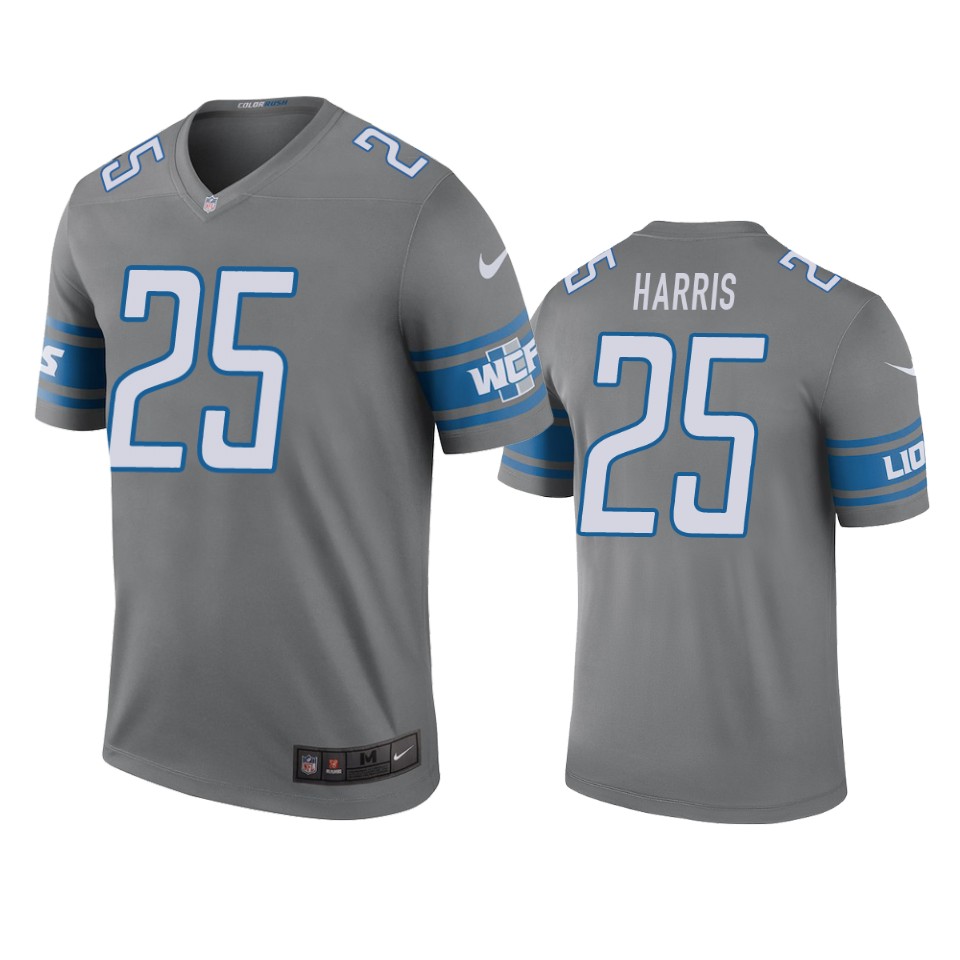 men's will harris lions steel color rush legend jersey