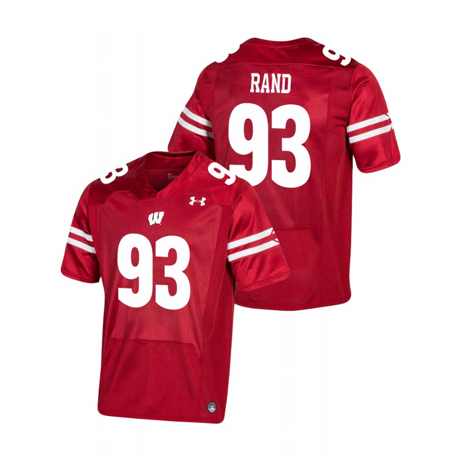 men's wisconsin badgers garrett rand red premier football jersey
