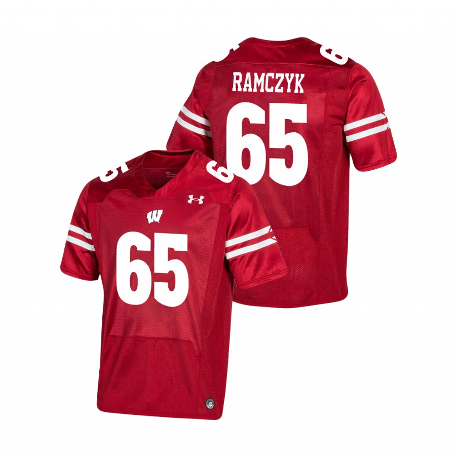 men's wisconsin badgers ryan ramczyk red premier football jersey