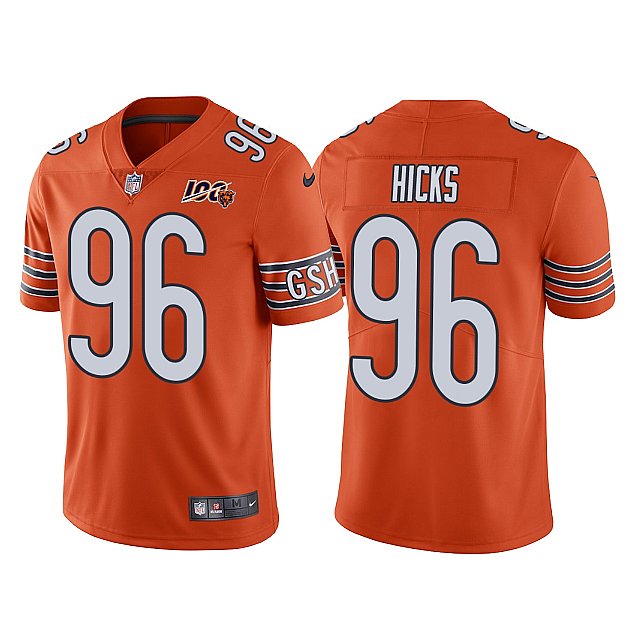 men-akiem-hicks-chicago-bears-100th-anniversary-orange-vapor-limited-jersey-middle