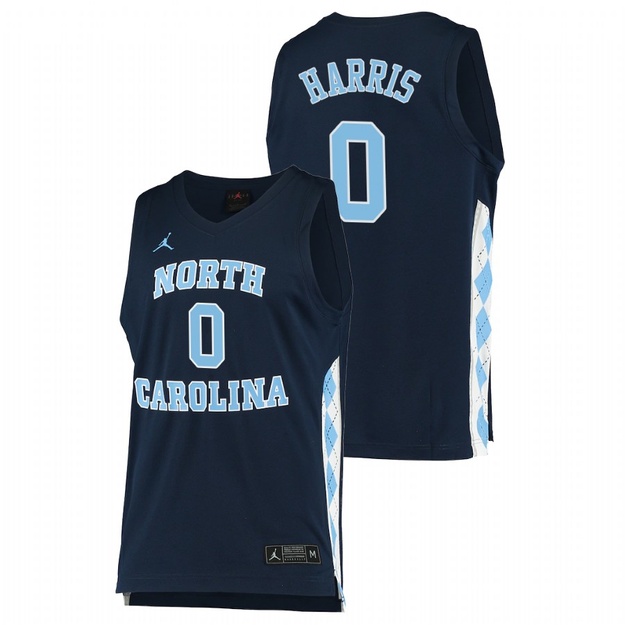 men north carolina tar heels anthony harris 2020 21 alternate college basketball navy jersey