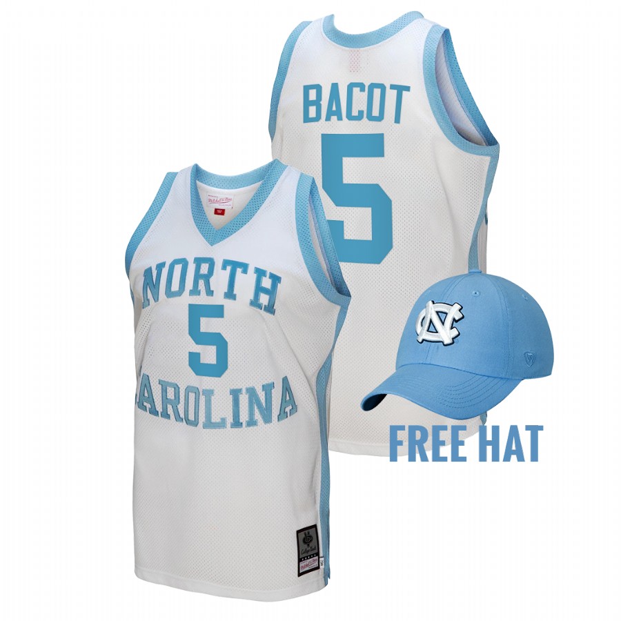 men north carolina tar heels armando bacot 2022 basketball hardwood classics white jersey
