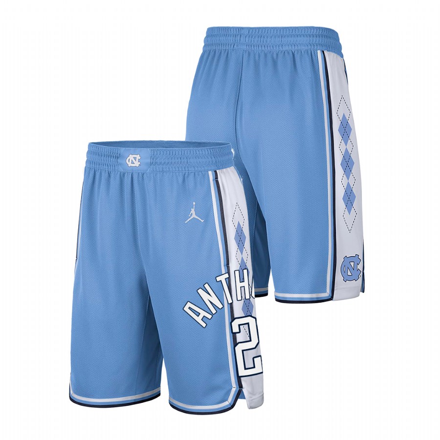 men north carolina tar heels cole anthony alumni college basketball blue shorts