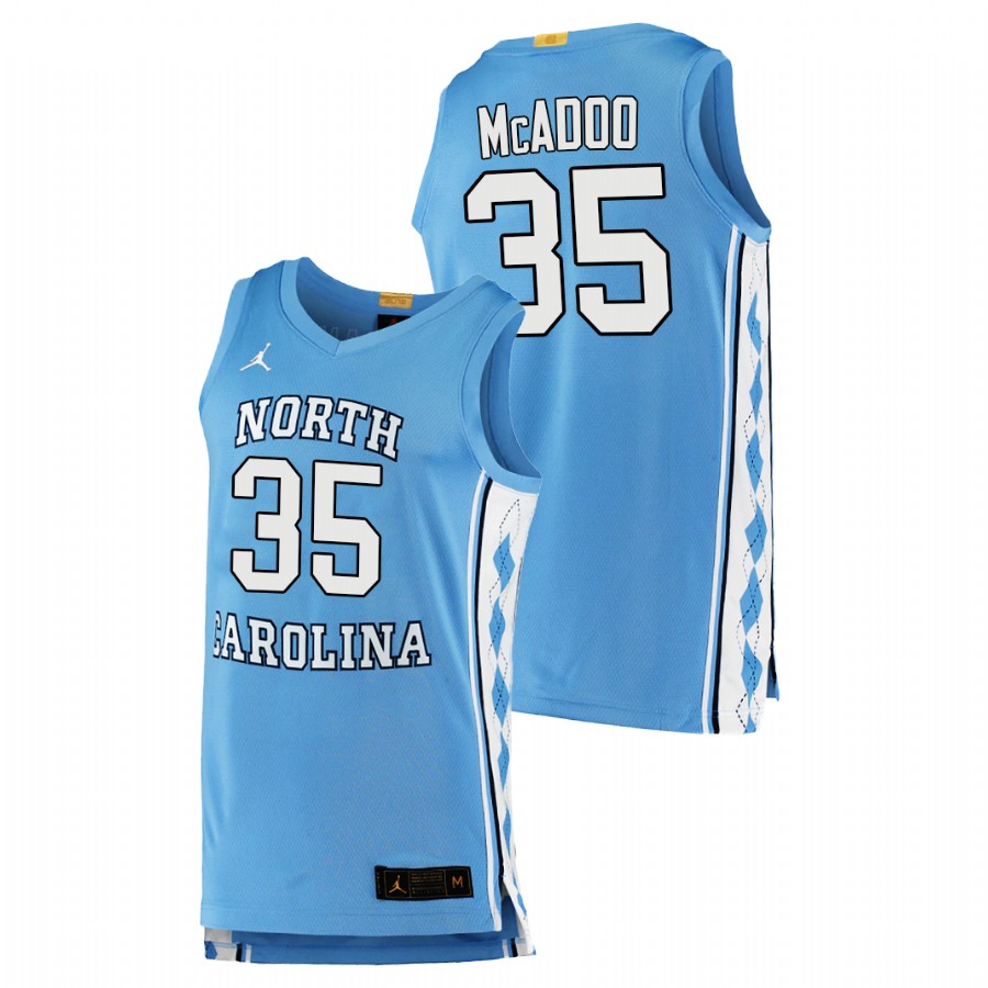 men north carolina tar heels ryan mcadoo 2020 21 college basketball authentic blue jersey
