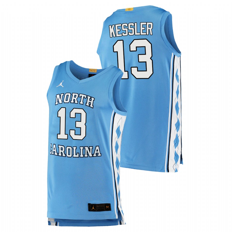 men north carolina tar heels walker kessler 2020 21 college basketball authentic blue jersey