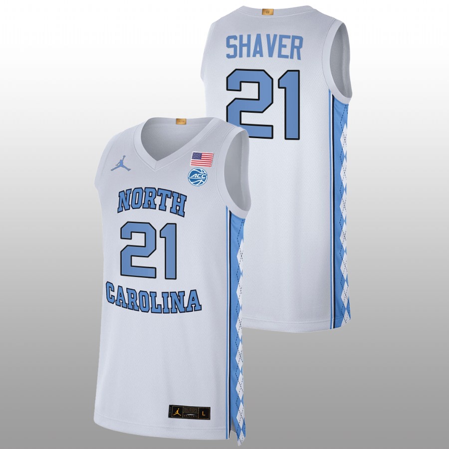 men north carolina tar heels will shaver 2022 college basketball white jersey