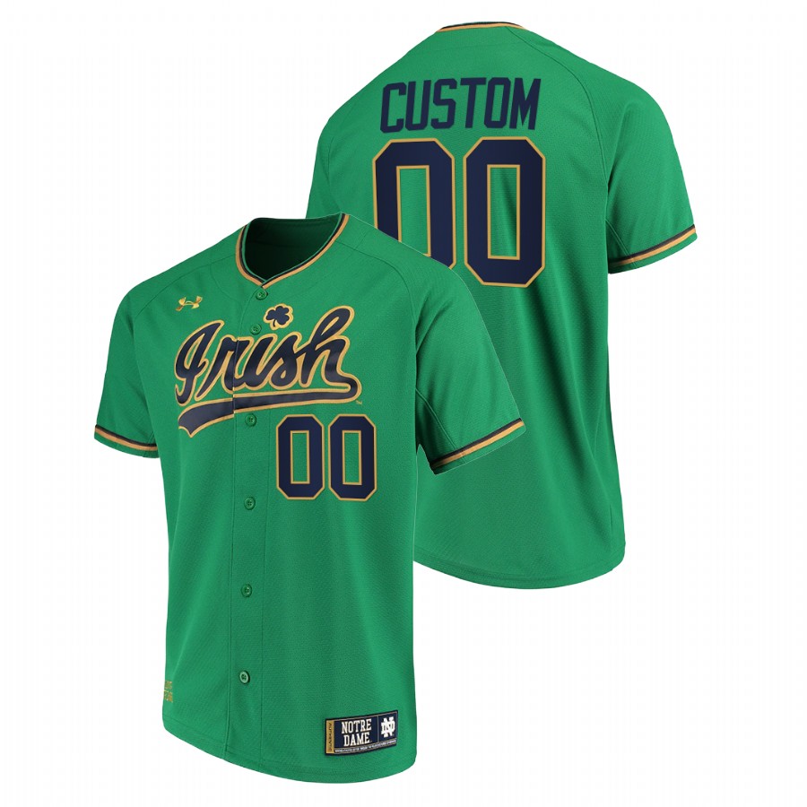 men notre dame fighting irish custom green college baseball replica jersey