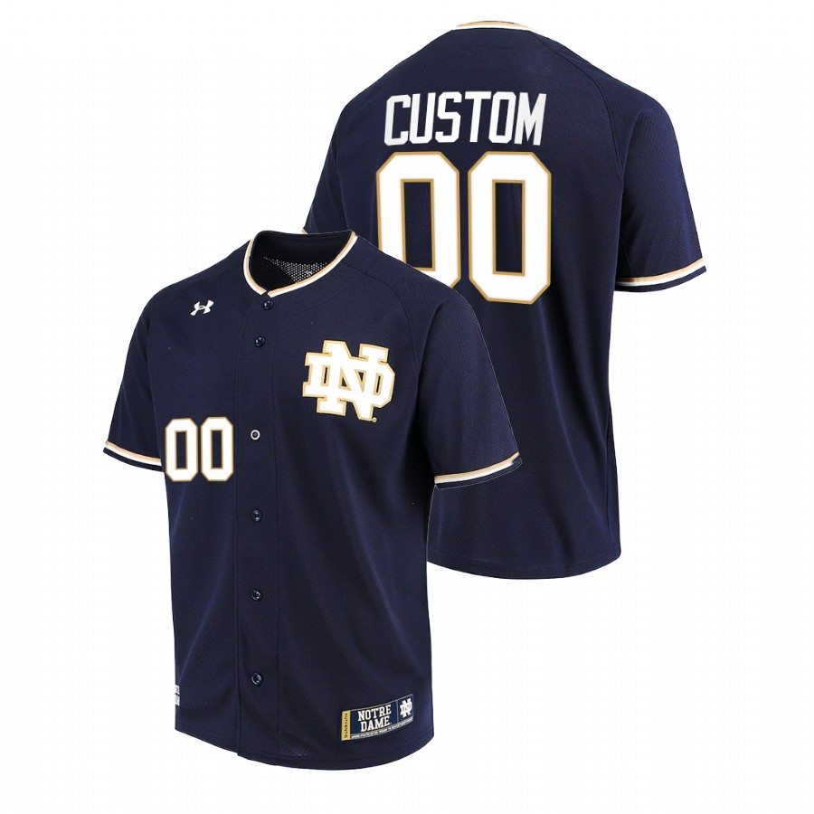 men notre dame fighting irish custom navy college baseball jersey