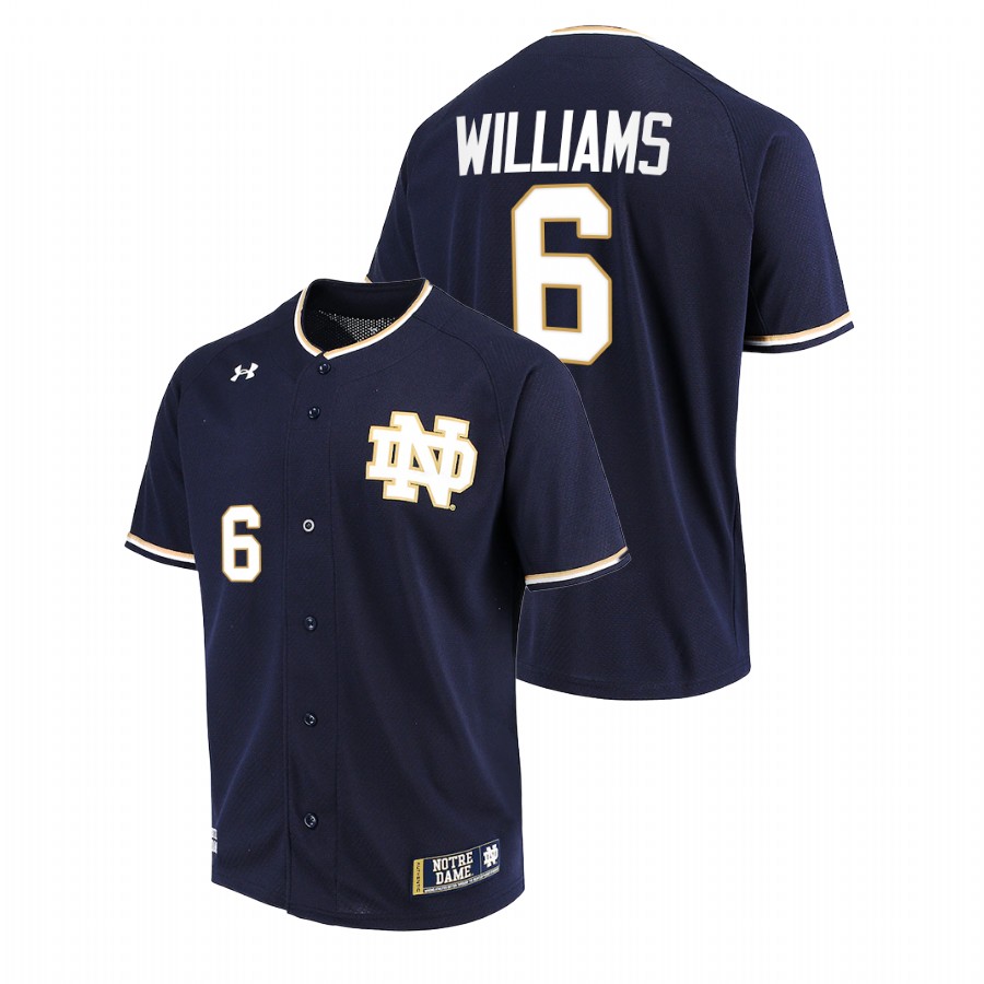 men notre dame fighting irish tj williams navy college baseball jersey