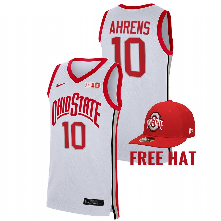 men ohio state buckeyes justin ahrens 2021 22 free hat college basketball ahrens jersey