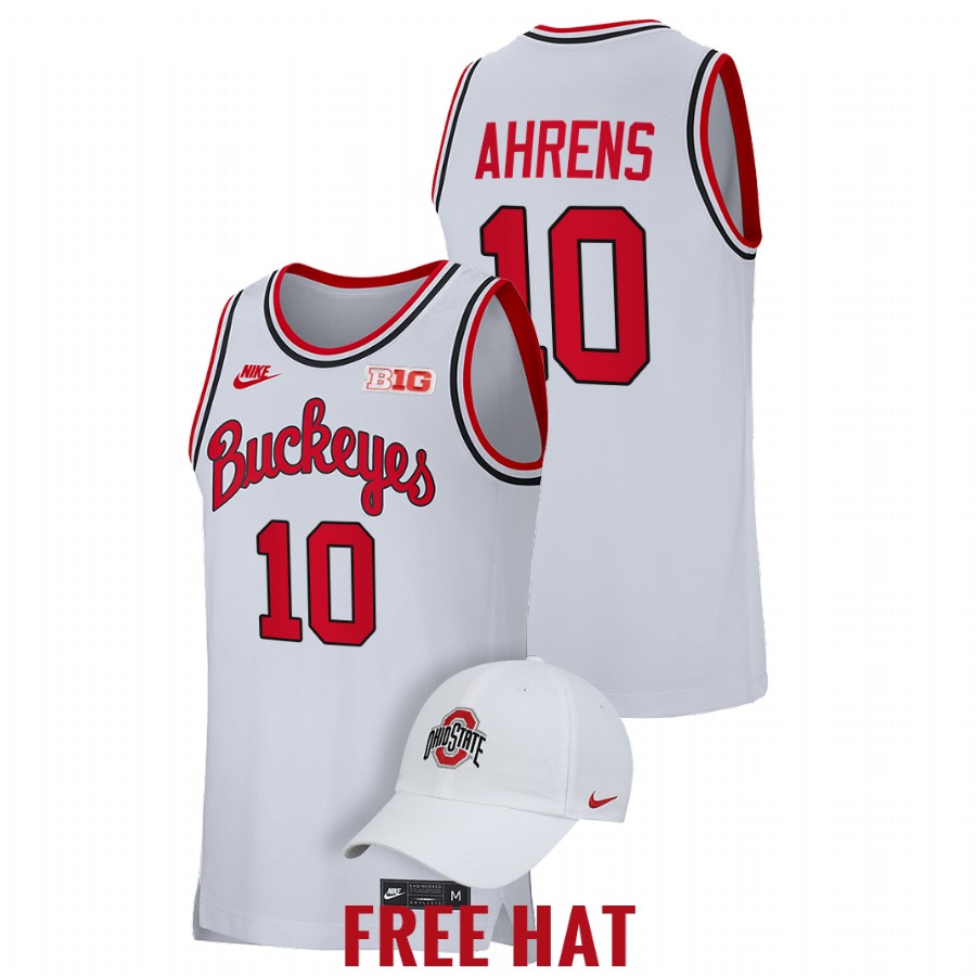 men ohio state buckeyes justin ahrens 2021 22 retro college basketball ahrens jersey