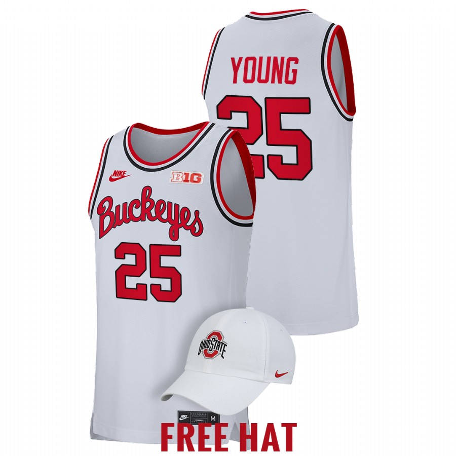 men ohio state buckeyes kyle young 2021 22 retro college basketball young jersey