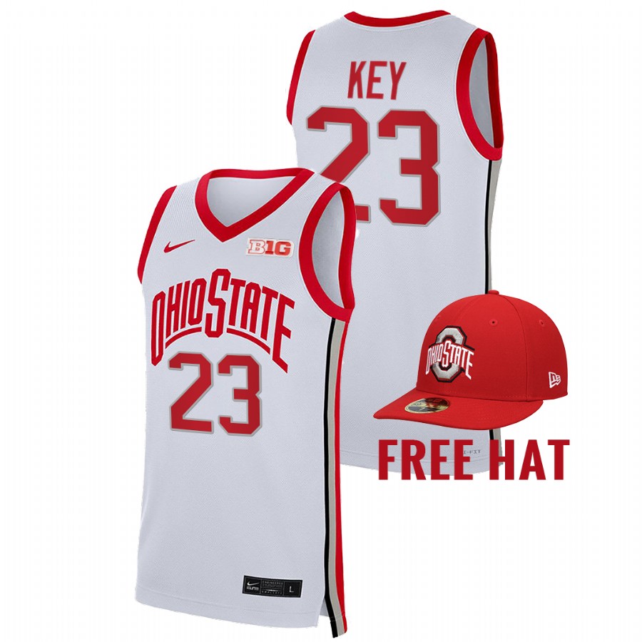 men ohio state buckeyes zed key 2021 22 free hat college basketball key jersey