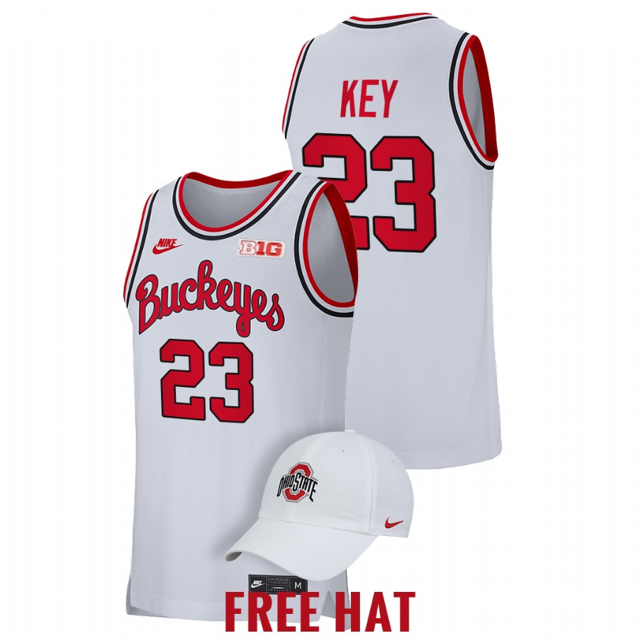 men ohio state buckeyes zed key 2021 22 retro college basketball key jersey