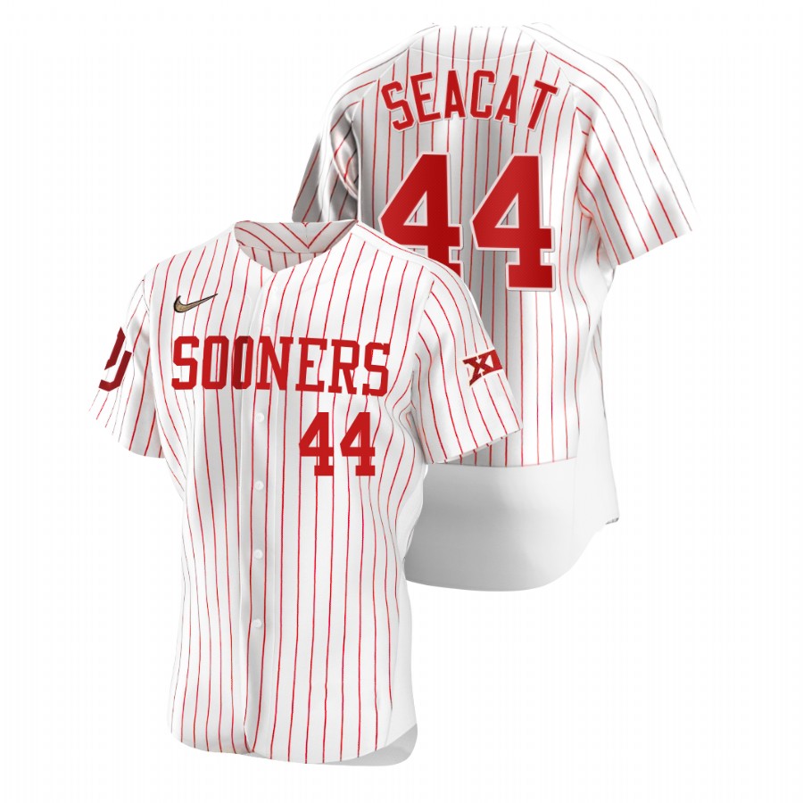 men oklahoma sooners blake seacat white vapor prime college baseball jersey 2