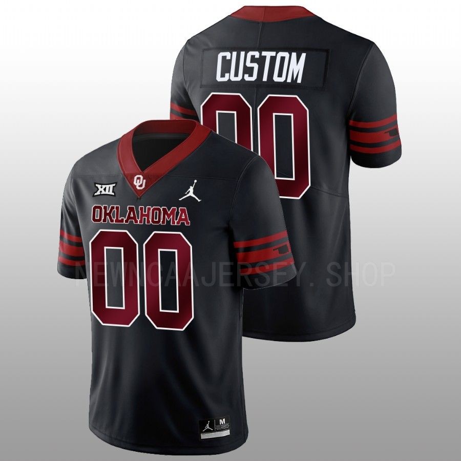 men oklahoma sooners custom 2022 23 alternate football unity anthracite jersey
